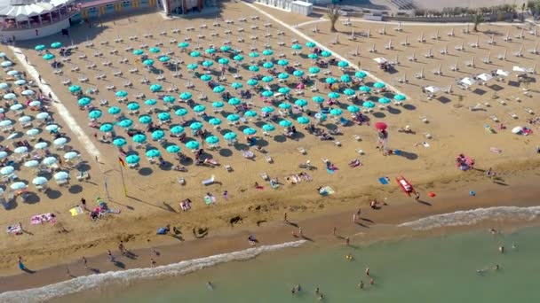 Lignano Italië Mei 2019 Lignano Beach Aan Adriatische Zee Kust — Stockvideo