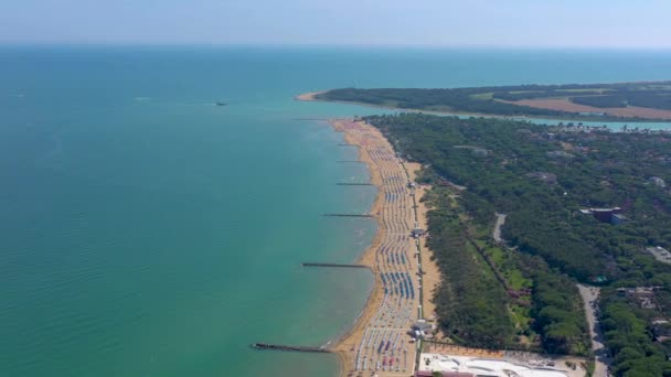 Lignano Italië Mei 2019 Lignano Beach Aan Adriatische Zee Kust — Stockvideo