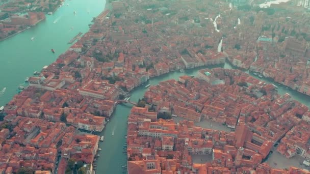 Venedig Italien Juni 2019 Antenn Drönare Panorama Utsikt Över Venedig — Stockvideo