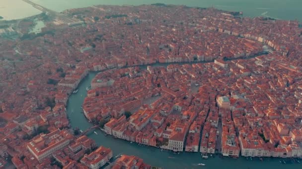 Venice Olaszország Június 2019 Antenna Drone Panoráma Kilátás Velence Gyönyörű — Stock videók