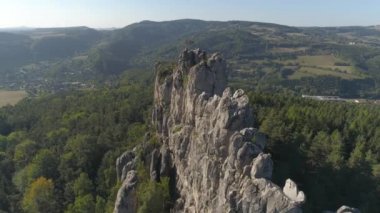 Turnov, Çek Cumhuriyeti-Haziran, 2019: güzel bir manzara hava drone görünümü