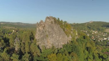 Turnov, Çek Cumhuriyeti-Haziran, 2019: güzel bir manzara hava drone görünümü
