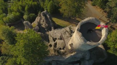 Turnov, Çek Cumhuriyeti-Haziran, 2019: güzel bir manzara hava drone görünümü