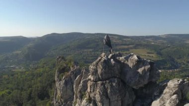 Turnov, Çek Cumhuriyeti-Haziran, 2019: güzel bir manzara hava drone görünümü