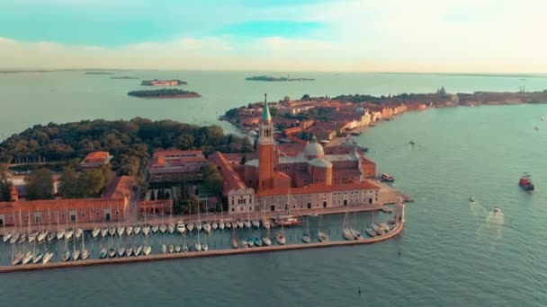 Veneza Itália Junho 2019 Vista Aérea Drone Panorama Veneza Bonita — Vídeo de Stock