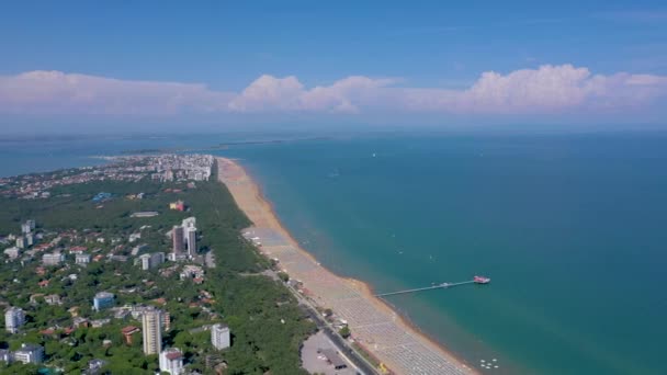 Lignano Italia Maggio 2019 Lignano Beach Adriatic Sea Coastline Italy — Video Stock