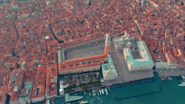 Venecia Italia Junio 2019 Vista Aérea Del Drone Panorama Venecia — Vídeos de Stock