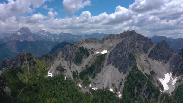 Vista Panorámica Del Hermoso Paisaje Los Alpes Naturaleza Pintoresca Italia — Vídeos de Stock