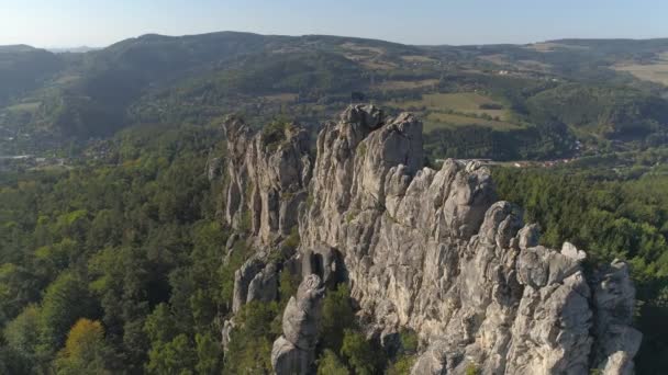 Turnov Česká Republika Červen 2019 Vzdušné Drone Pohled Krásnou Krajinu — Stock video