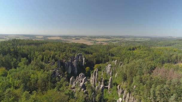 Turnov Czech Republic June 2019 Aerial Drone View Beautiful Landscape — Stock Video