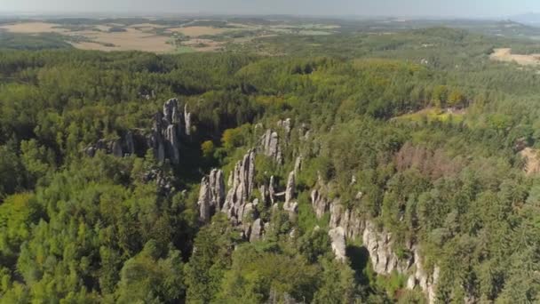 Turnov Czech Republic June 2019 Aerial Drone View Beautiful Landscape — Stock Video