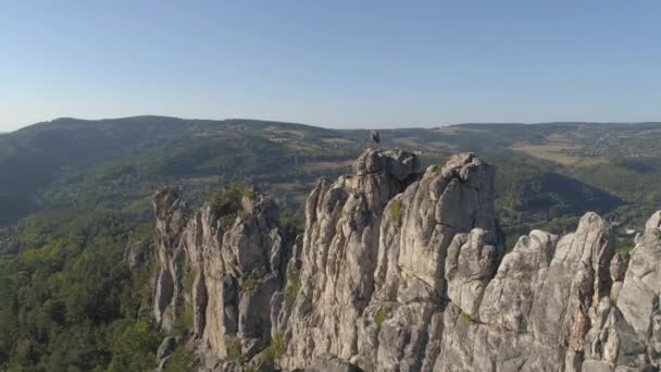 Turnov Česká Republika Červen 2019 Vzdušné Drone Pohled Krásnou Krajinu — Stock video