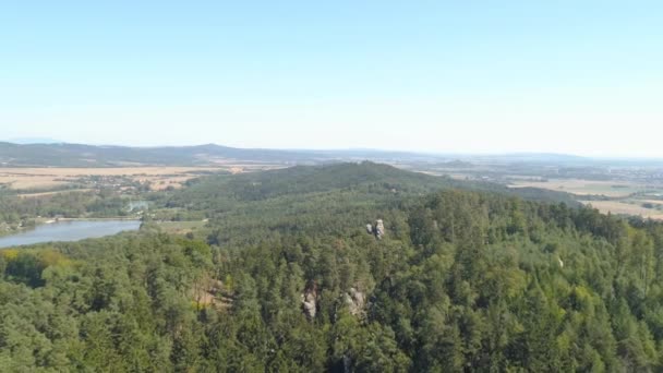 Turnov Czech Republic June 2019 Aerial Drone View Beautiful Landscape — Stock Video