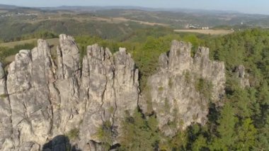 Turnov, Çek Cumhuriyeti-Haziran, 2019: güzel bir manzara hava drone görünümü