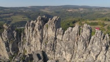 Turnov, Çek Cumhuriyeti-Haziran, 2019: güzel bir manzara hava drone görünümü