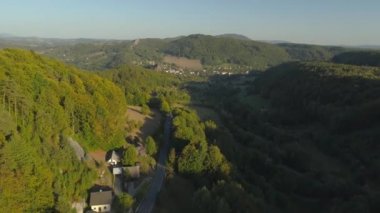 Turnov, Çek Cumhuriyeti-Haziran, 2019: güzel bir manzara hava drone görünümü