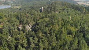Turnov, Çek Cumhuriyeti-Haziran, 2019: güzel bir manzara hava drone görünümü