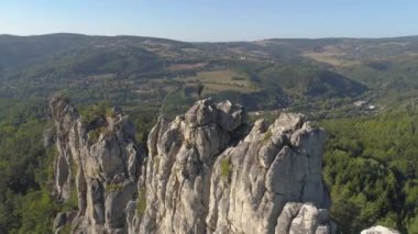 Turnov, Çek Cumhuriyeti-Haziran, 2019: güzel bir manzara hava drone görünümü