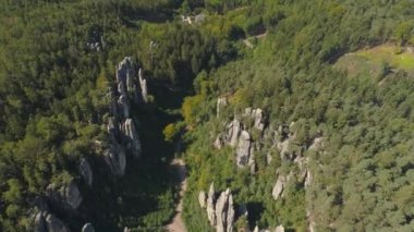 Turnov, Çek Cumhuriyeti-Haziran, 2019: güzel bir manzara hava drone görünümü