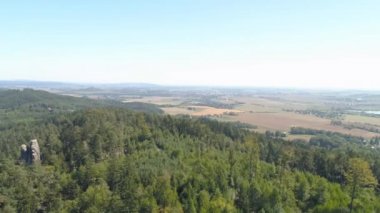 Turnov, Çek Cumhuriyeti-Haziran, 2019: güzel bir manzara hava drone görünümü