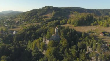 Turnov, Çek Cumhuriyeti-Haziran, 2019: güzel bir manzara hava drone görünümü