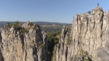 Turnov, Çek Cumhuriyeti-Haziran, 2019: güzel bir manzara hava drone görünümü
