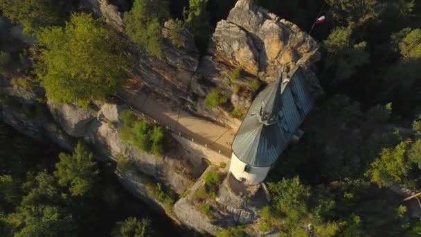 Turnov República Tcheca Junho 2019 Vista Aérea Drone Uma Bela — Vídeo de Stock