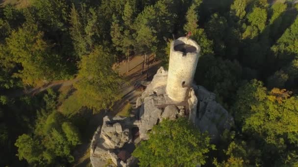 Turnov Tsjechië Juni 2019 Luchtfoto Drone Uitzicht Een Prachtig Landschap — Stockvideo