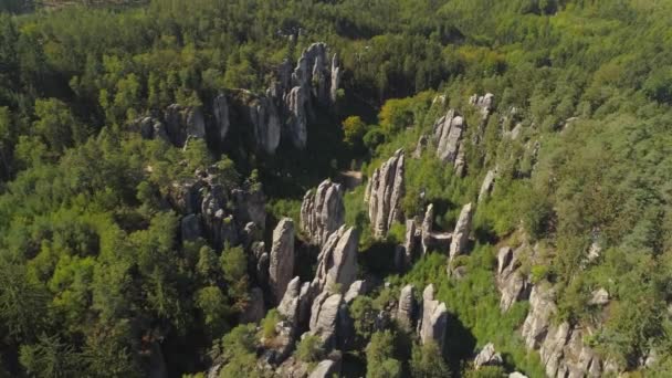 Turnov Česká Republika Červen 2019 Vzdušné Drone Pohled Krásnou Krajinu — Stock video