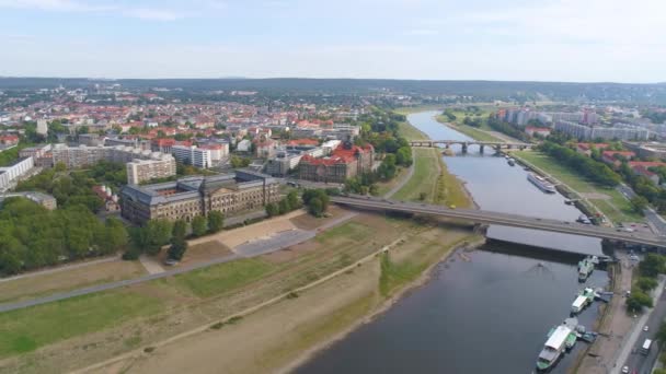 Dresden Alemanha Junho 2019 Vista Aérea Drone Panorama Dresden Histórico — Vídeo de Stock
