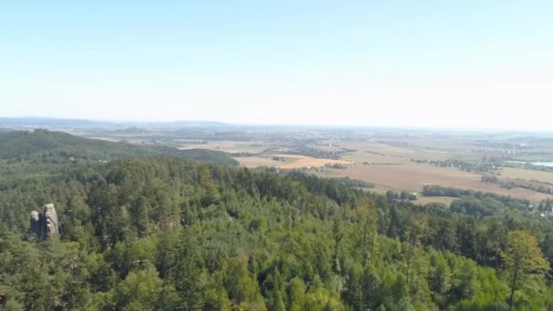 Turnov Repubblica Ceca Giugno 2019 Veduta Aerea Drone Bellissimo Paesaggio — Video Stock
