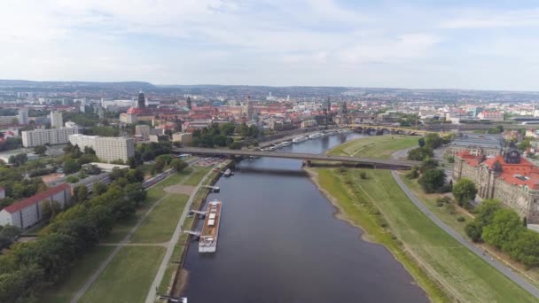 Dresde Allemagne Juin 2019 Vue Aérienne Panorama Dresde Historique — Video