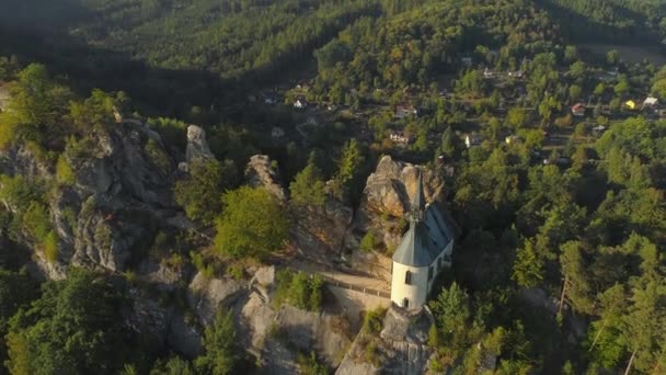 Turnov República Tcheca Junho 2019 Vista Aérea Drone Uma Bela — Vídeo de Stock