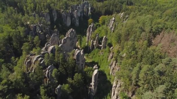 Turnov Tsjechië Juni 2019 Luchtfoto Drone Uitzicht Een Prachtig Landschap — Stockvideo