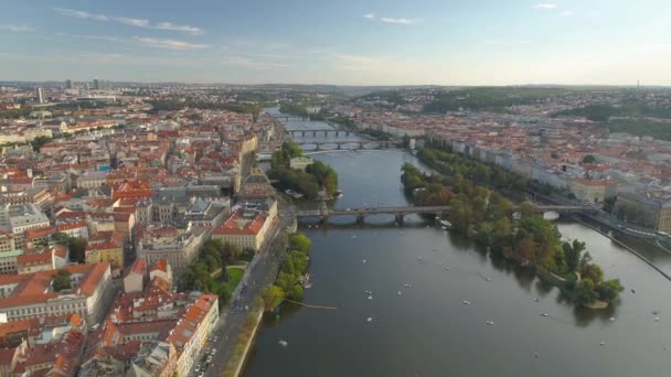 Praga República Checa Maio 2019 Vista Aérea Drone Pamorama Cidade — Vídeo de Stock