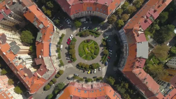 Paisaje Urbano Praga Vuelo Sobre Ciudad Vista Aérea Ciudad Praga — Vídeo de stock