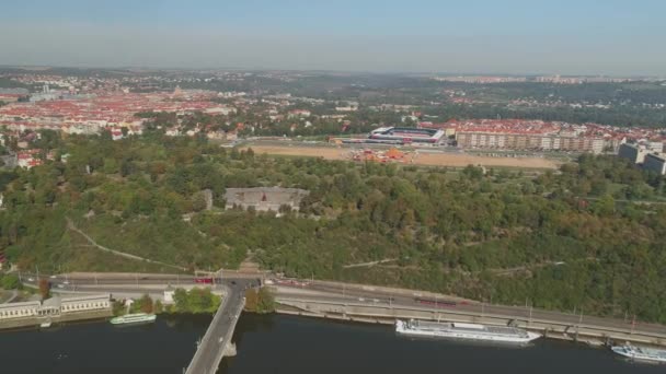 Praha Česká Republika Květen 2019 Vzdušný Pamorama Drone Pohled Město — Stock video