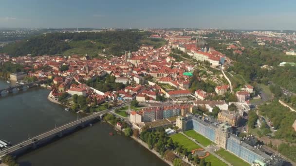 Prag Tjeckien Maj 2019 Aerial Pamorama Drone Utsikt Över Staden — Stockvideo