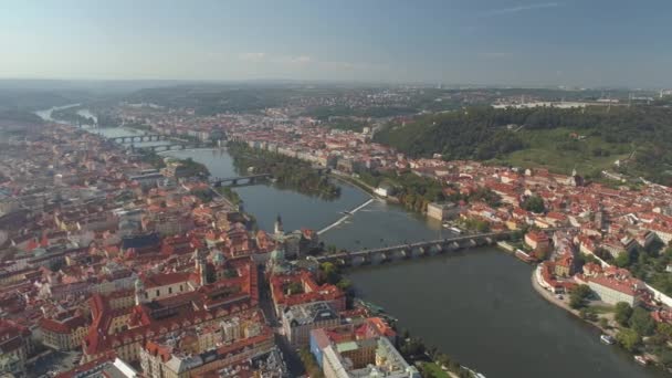 Prague République Tchèque Mai 2019 Vue Aérienne Ville Par Drone — Video