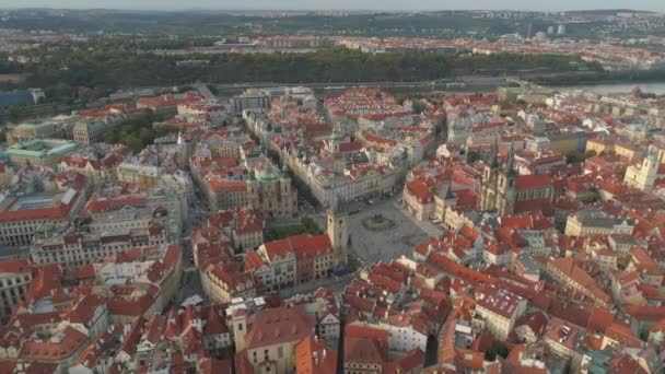 Prague République Tchèque Mai 2019 Vue Aérienne Ville Par Drone — Video