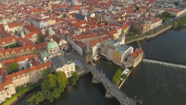 Prague République Tchèque Mai 2019 Vue Aérienne Ville Par Drone — Video