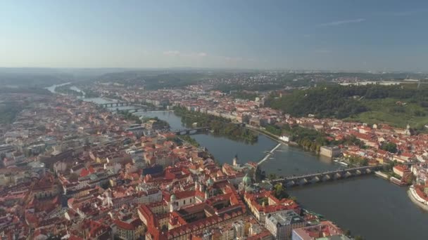 Prague République Tchèque Mai 2019 Vue Aérienne Ville Par Drone — Video