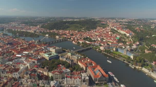 Praag Tsjechische Republiek Mei 2019 Luchtfoto Pamorama Drone Uitzicht Stad — Stockvideo