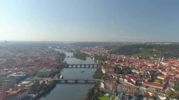 Praga Czechy Maj 2019 Antena Pamorama Drone Widok Miasto — Wideo stockowe