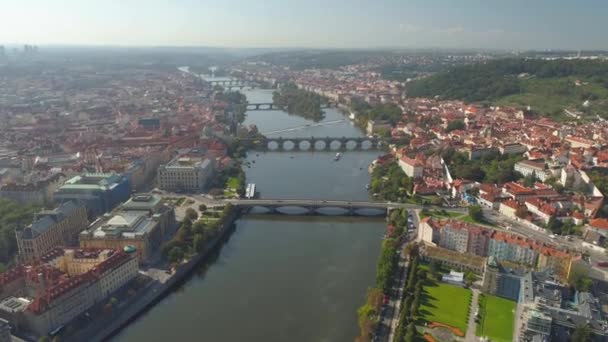 Praha Česká Republika Květen 2019 Vzdušný Pamorama Drone Pohled Město — Stock video