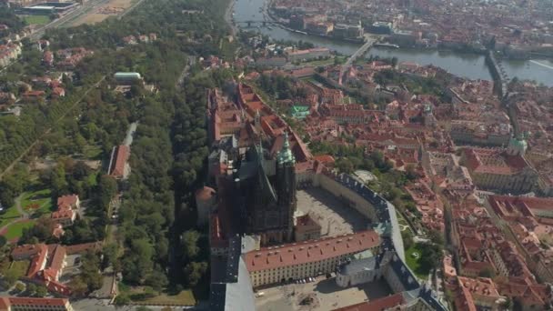 Prague République Tchèque Mai 2019 Vue Aérienne Ville Par Drone — Video