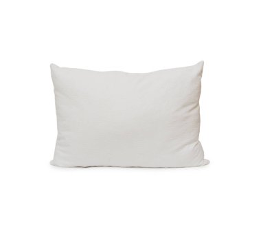 Beyaz arka plan üzerinde izole beyaz yastık