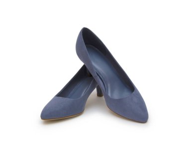 Beyaz arka planda izole kadın ayakkabıları