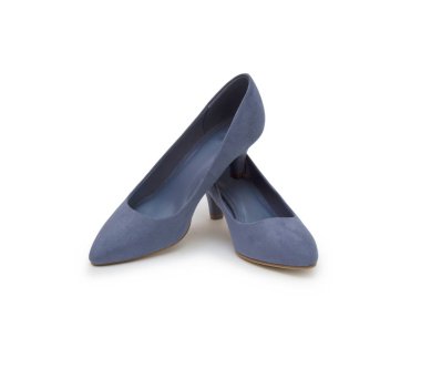 Beyaz arka planda izole kadın ayakkabıları