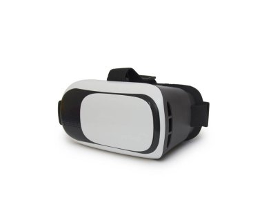 Beyaz arka plan üzerinde izole sanal gerçeklik kask